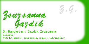 zsuzsanna gazdik business card